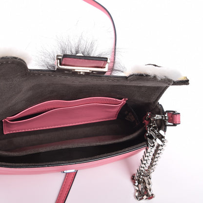 Fendi Nappa Rabbit Fox Fur Micro Buggie Baguette Rosa Fluo Multicolor 6 of 13