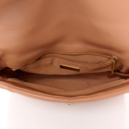 Chanel Lambskin Quilted Large Chanel 19 Flap Brown 5 of 10
