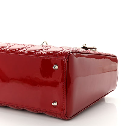 Christian Dior Patent Cannage Medium Lady Dior Red 9 of 9