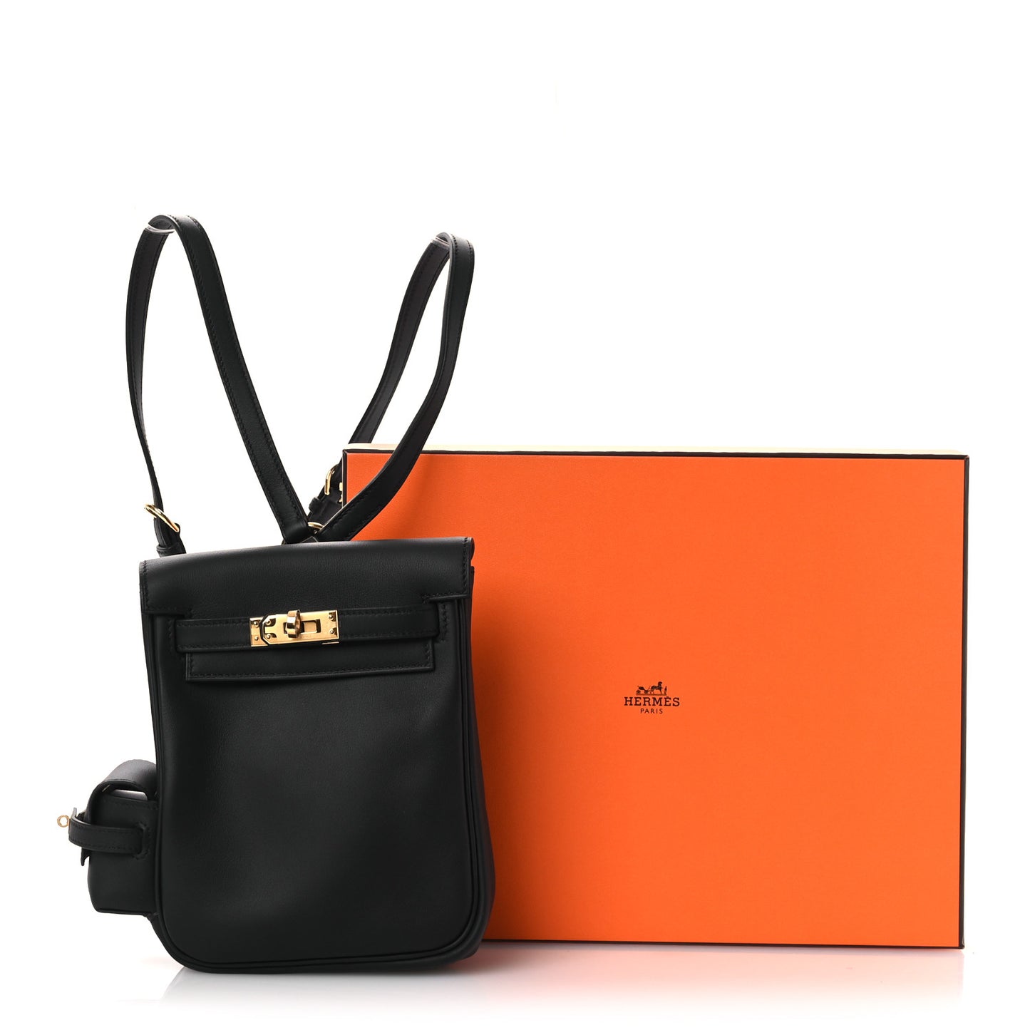 Hermes Swift Kelly Jump Backpack Black 1788665