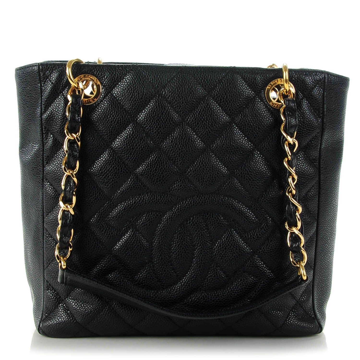 Chanel Caviar Quilted Petit Shopping Tote PST Black 1 of 7
