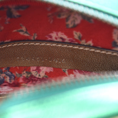 Gucci Laminated Nappa Trapuntata Mini Zumi Dome Shoulder Bag Rosso Jasmine Green Rame 8 of 9