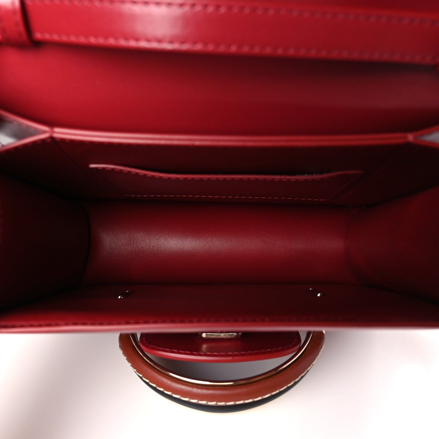 Calfskin Kattie Shoulder Bag Smoked Red