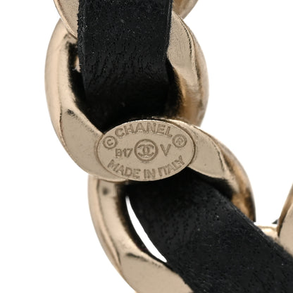 Chanel Lambskin Chain CC Brooch Black Gold 4 of 5