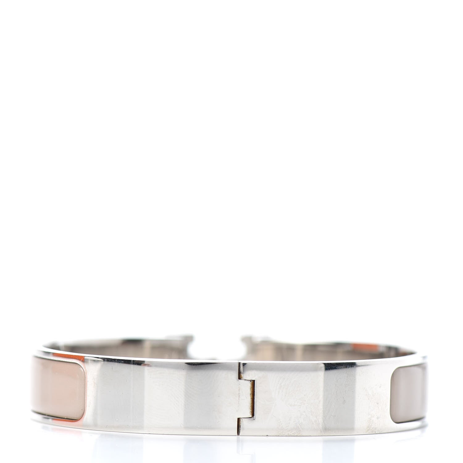 Hermes Enamel Narrow Clic Clac H Bracelet GM Marron Glace 3 of 5