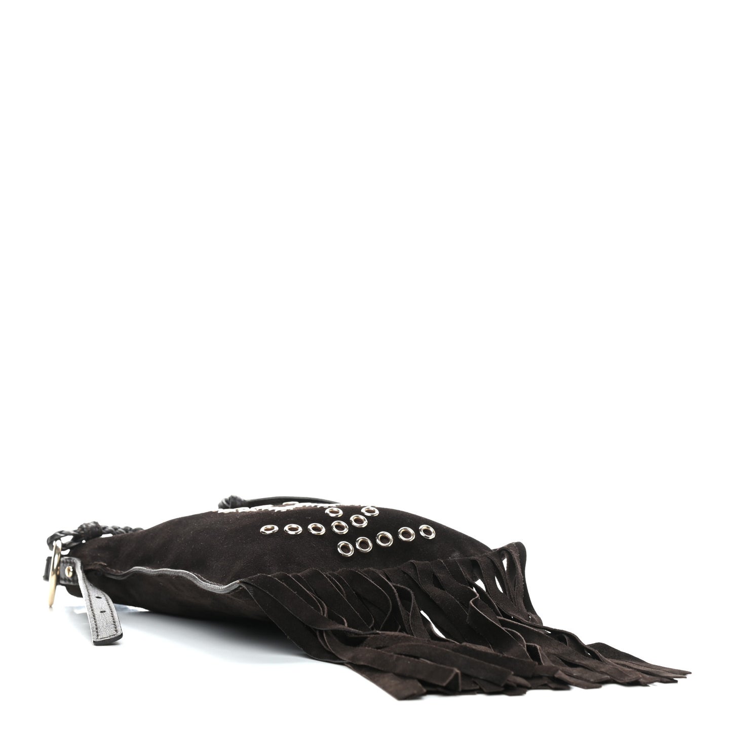 Suede Fringe Messenger Bag Chocolate