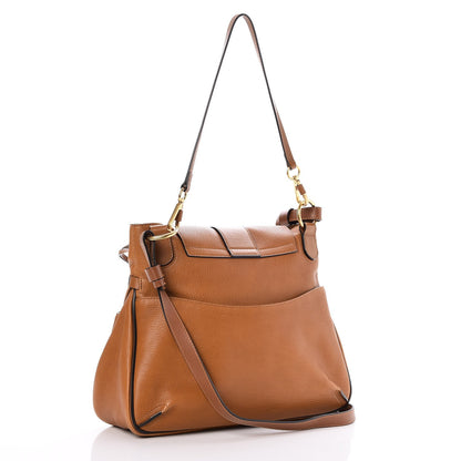 Chloe Grained Lambskin Medium Lexa Shoulder Bag Mustard Brown 4 of 9