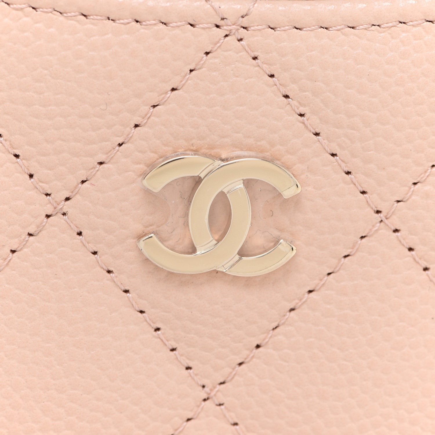 Chanel Caviar Quilted Card Holder Light Beige 9 of 10
