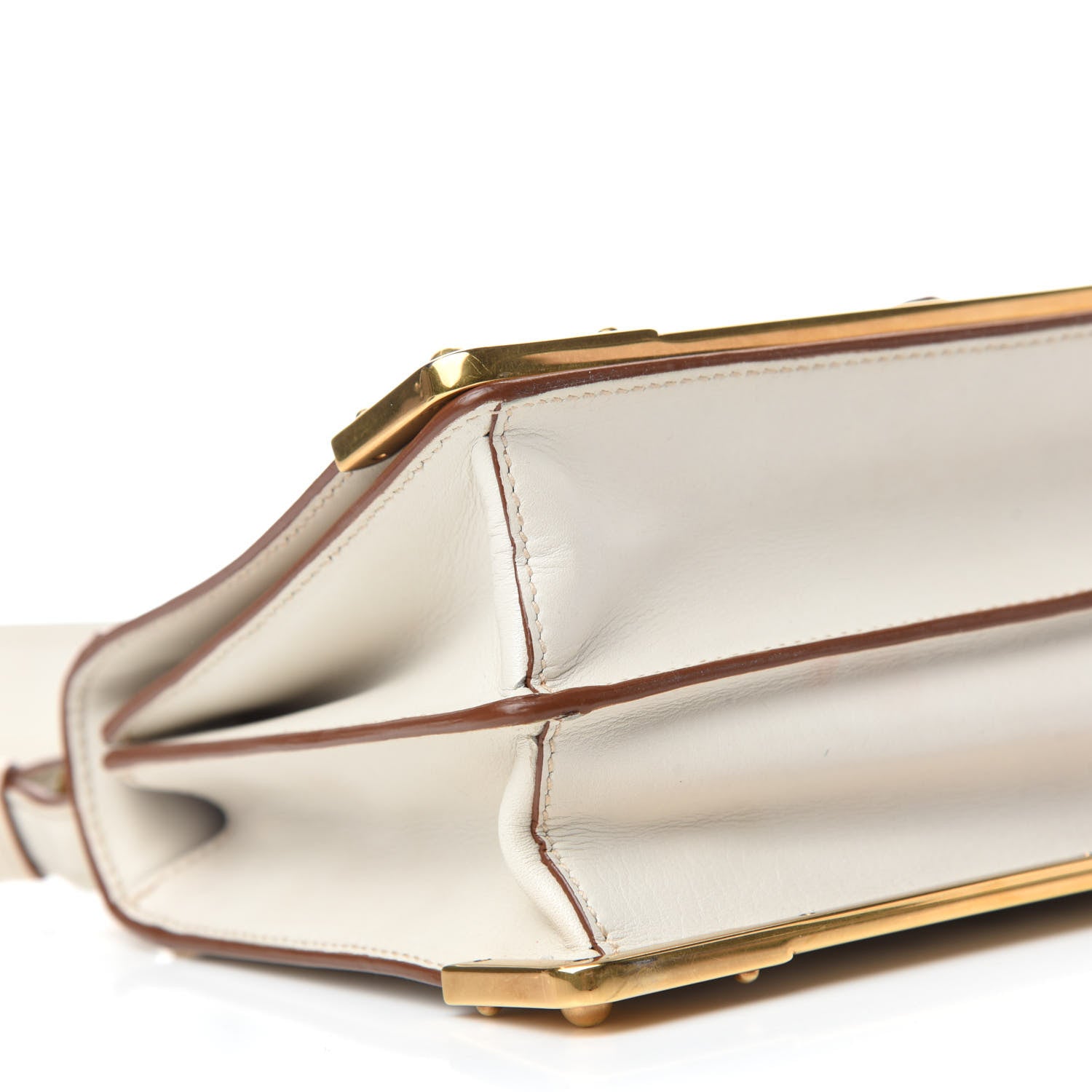 Prada City Calf Saffiano Laser Cut Cahier Bag Talco 6 of 9