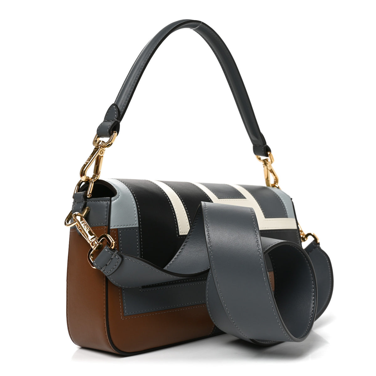 Fendi Vitello Grace Intarsio Geometric Multicolor 3 of 10