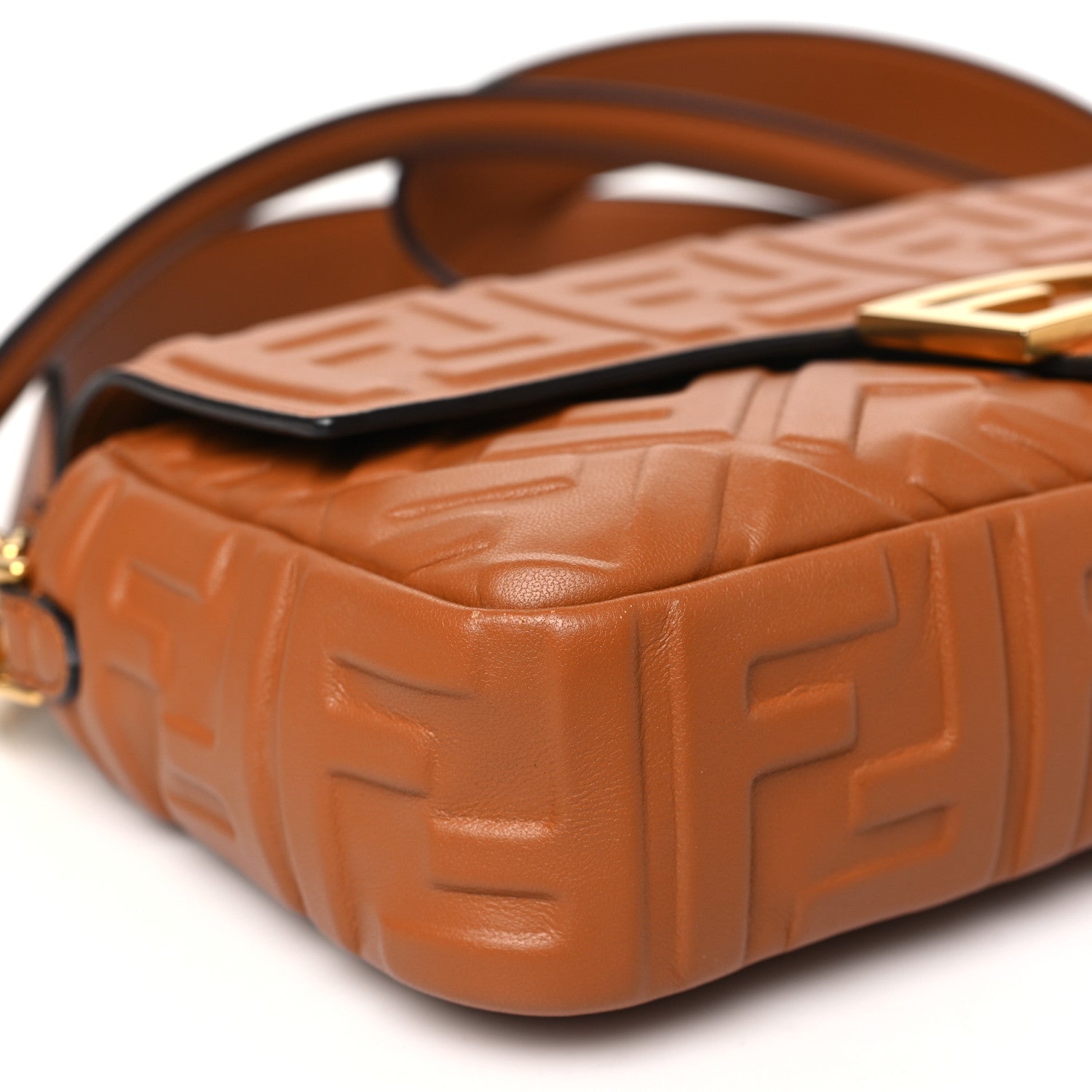 Fendi Nappa FF 1974 Embossed Baguette Coloniale 9 of 11