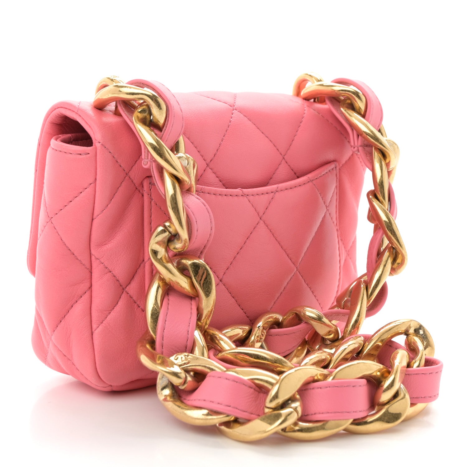 Chanel Lambskin Quilted Mini Funky Town Flap Pink 3 of 10
