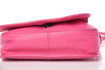 Bottega Veneta Nappa Intrecciato Mini Flap Crossbody Fuchsia 13 of 21