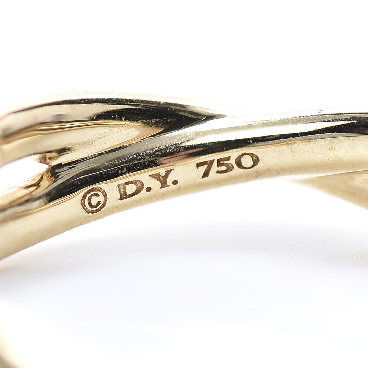 18K Yellow Gold Diamond 21mm Continuous Hoop Earrings