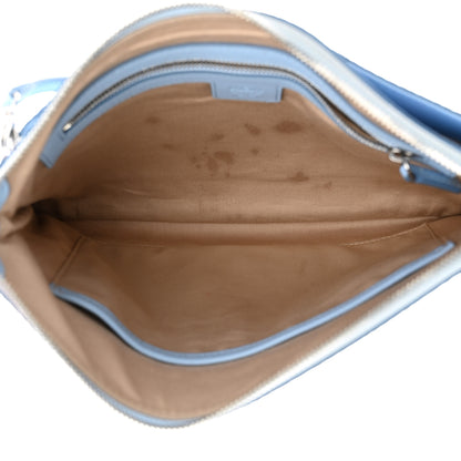 MCM Visetos Original Medium Pouch Light Blue Red 5 of 12