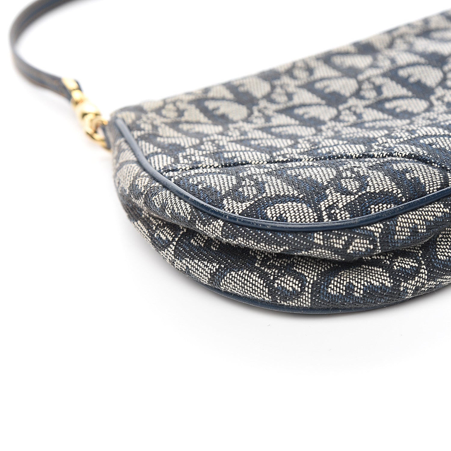 Christian Dior Monogram Mini Saddle Pochette Navy 7 of 9
