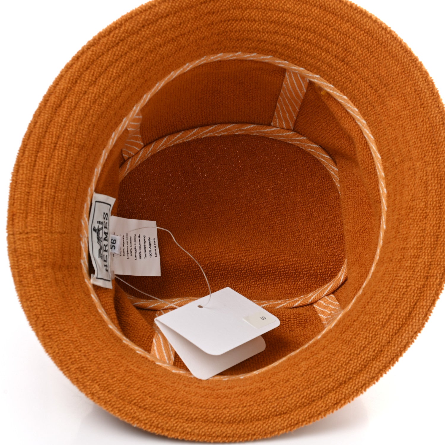 Hermes Cotton Eden Bucket Hat 56 Tan 7 of 8