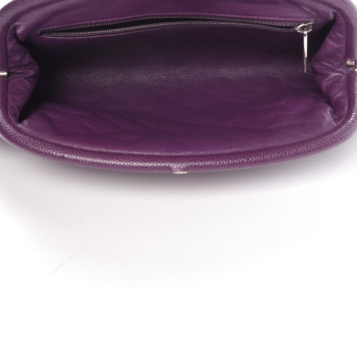 Chanel Caviar Quilted Timeless Clutch Purple 15 of 18