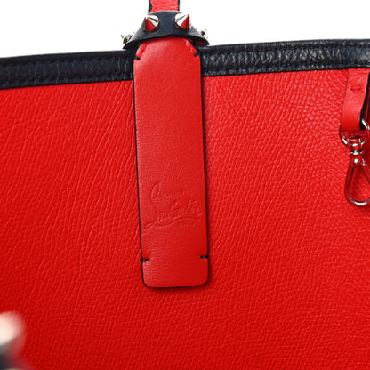 Christian Louboutin Calfskin Spikes East West Cabata Tote Navy 6 of 12