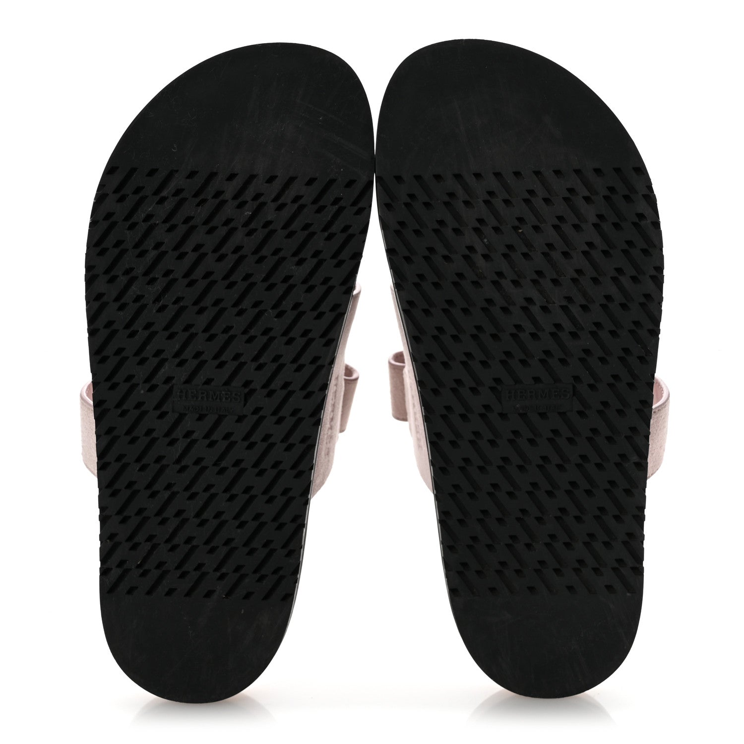 Hermes Suede Goatskin Womens Chypre Sandals 38.5 Rose Porcelaine 6 of 9