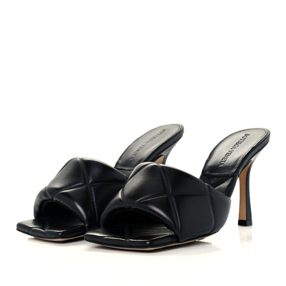 Bottega Veneta Nappa Quilted Rubber Lido Mule Sandals 36 Black 2 of 10