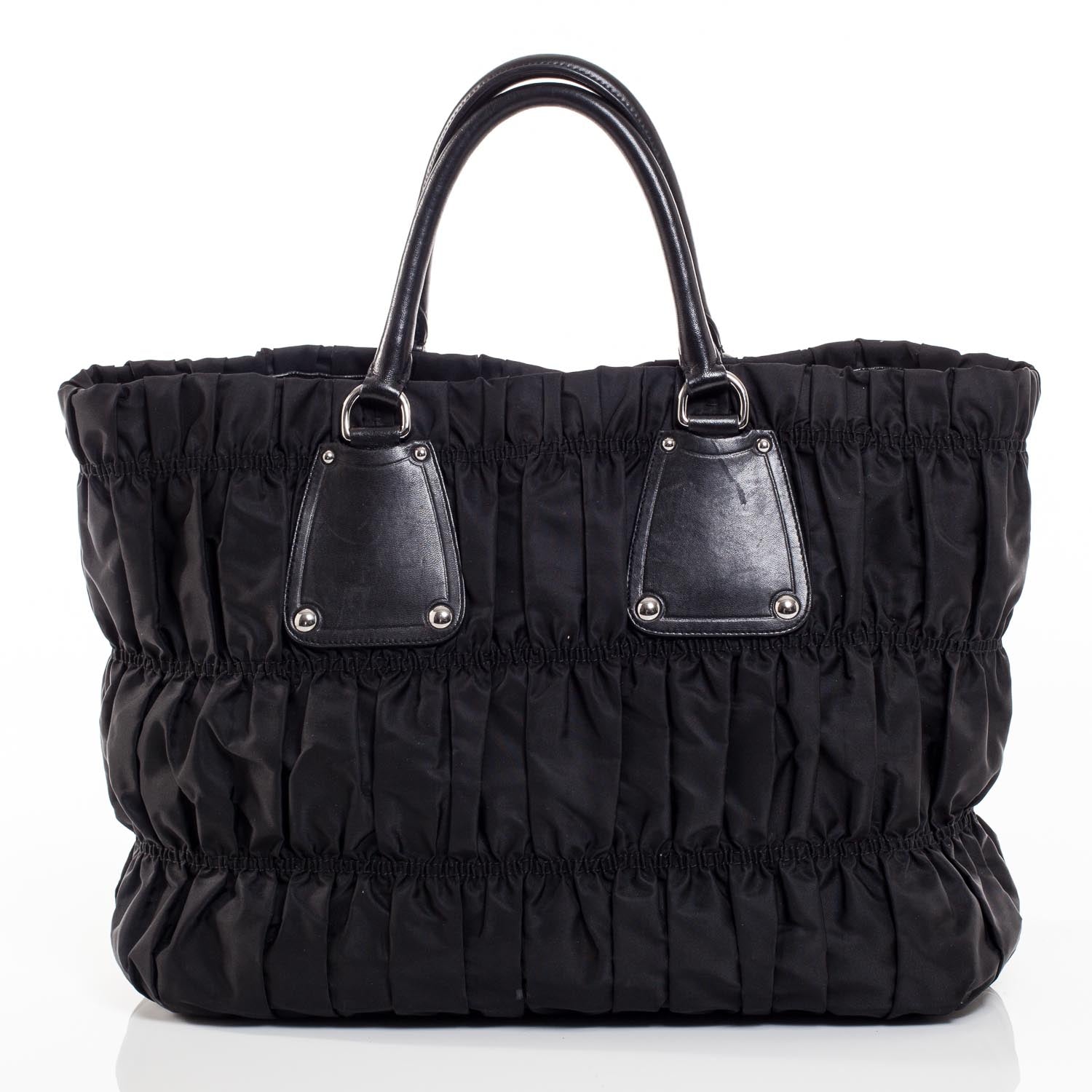 Prada Tessuto Nylon Gaufre Tote Nero Black 3 of 9