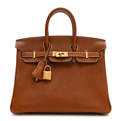 Hermes Natural Barenia Faubourg Birkin 25 Fauve 1 of 12