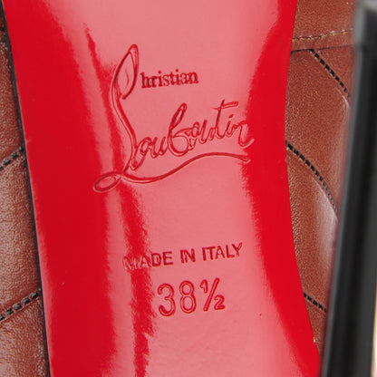 Christian Louboutin Kid Jazz Calfskin Boltina 120 Booties 38.5 Opaline Cuoio 7 of 9