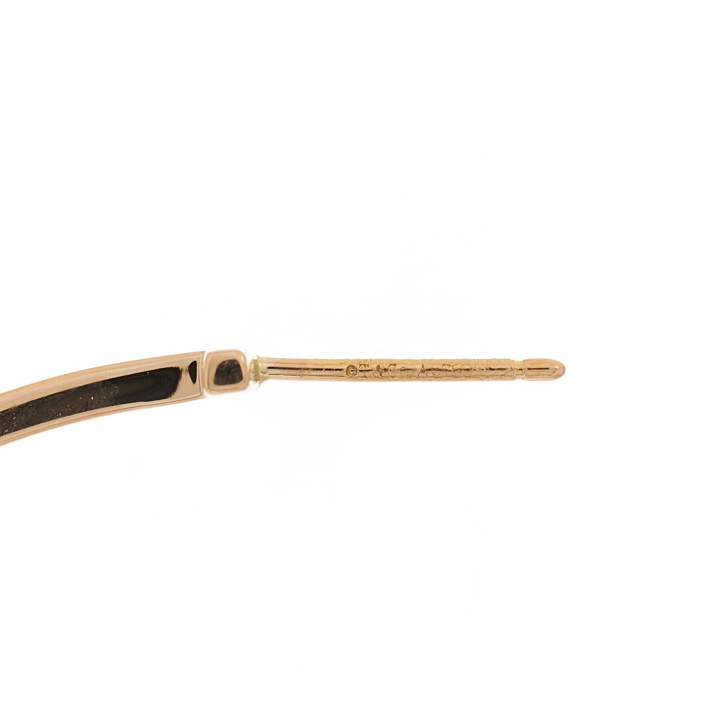 18K Rose Gold Extra Large T Wire Hoop Earrings