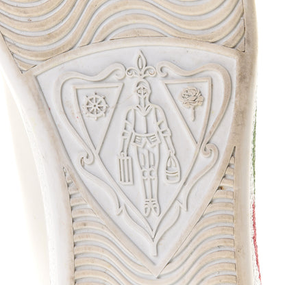 Gucci Calfskin Interlocking G Womens New Ace Sneakers 37.5 White Red Flame Green 11 of 13