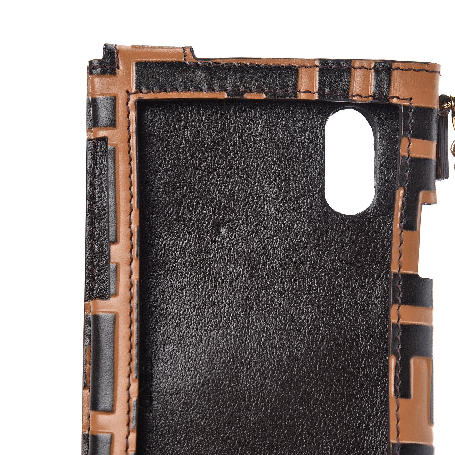Fendi Calfskin FF Embossed IPhone X Case Tobacco 7 of 10
