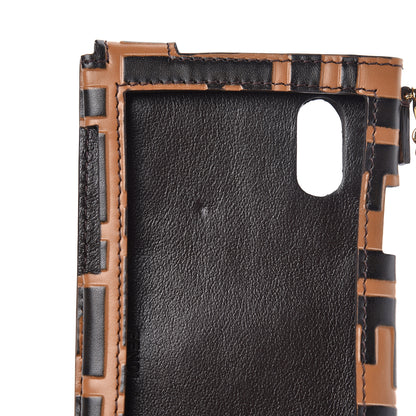 Fendi Calfskin FF Embossed IPhone X Case Tobacco 7 of 10