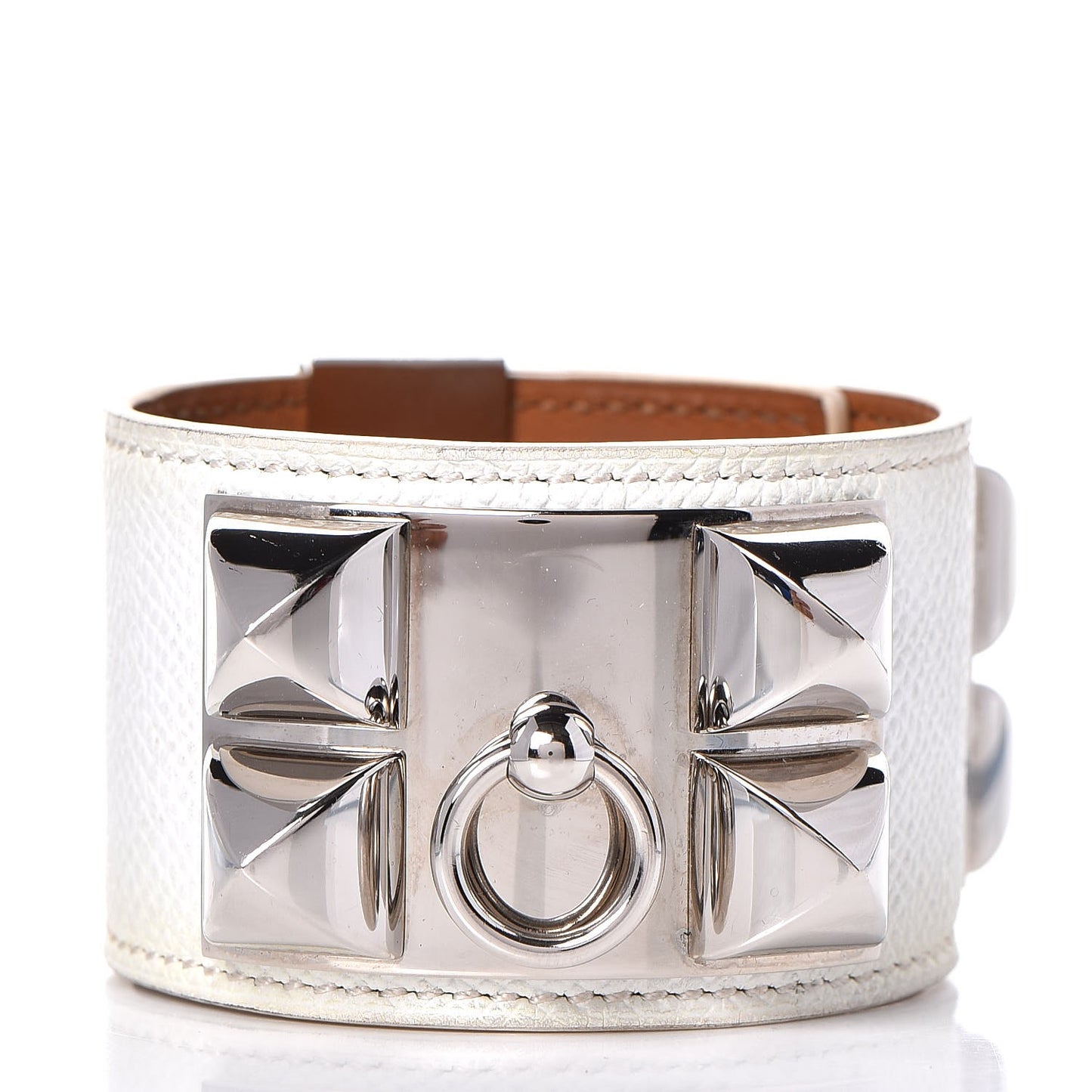 Epsom Collier de Chien CDC Bracelet S Blanc White