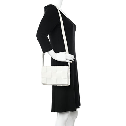 Bottega Veneta Lambskin Maxi Intrecciato Cassette Crossbody Bag White 2 of 25