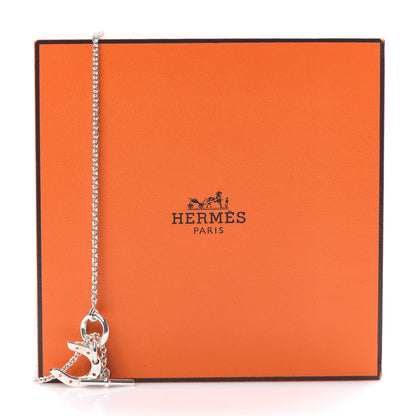Hermes Sterling Silver Horseshoe Toggle Necklace 5 of 5