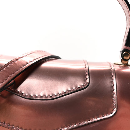 Bulgari Metallic Calfskin Serpenti Forever Top Handle Rose Quartz 7 of 9