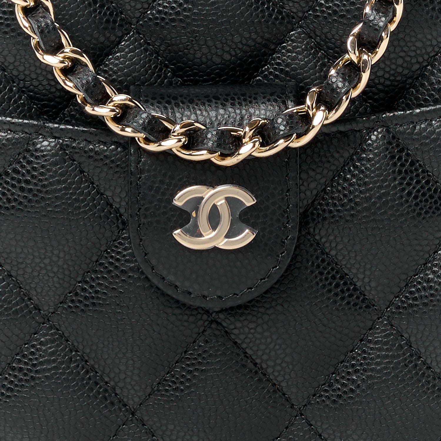 Chanel Caviar Quilted Chain Camera Bag Black 8 of 10