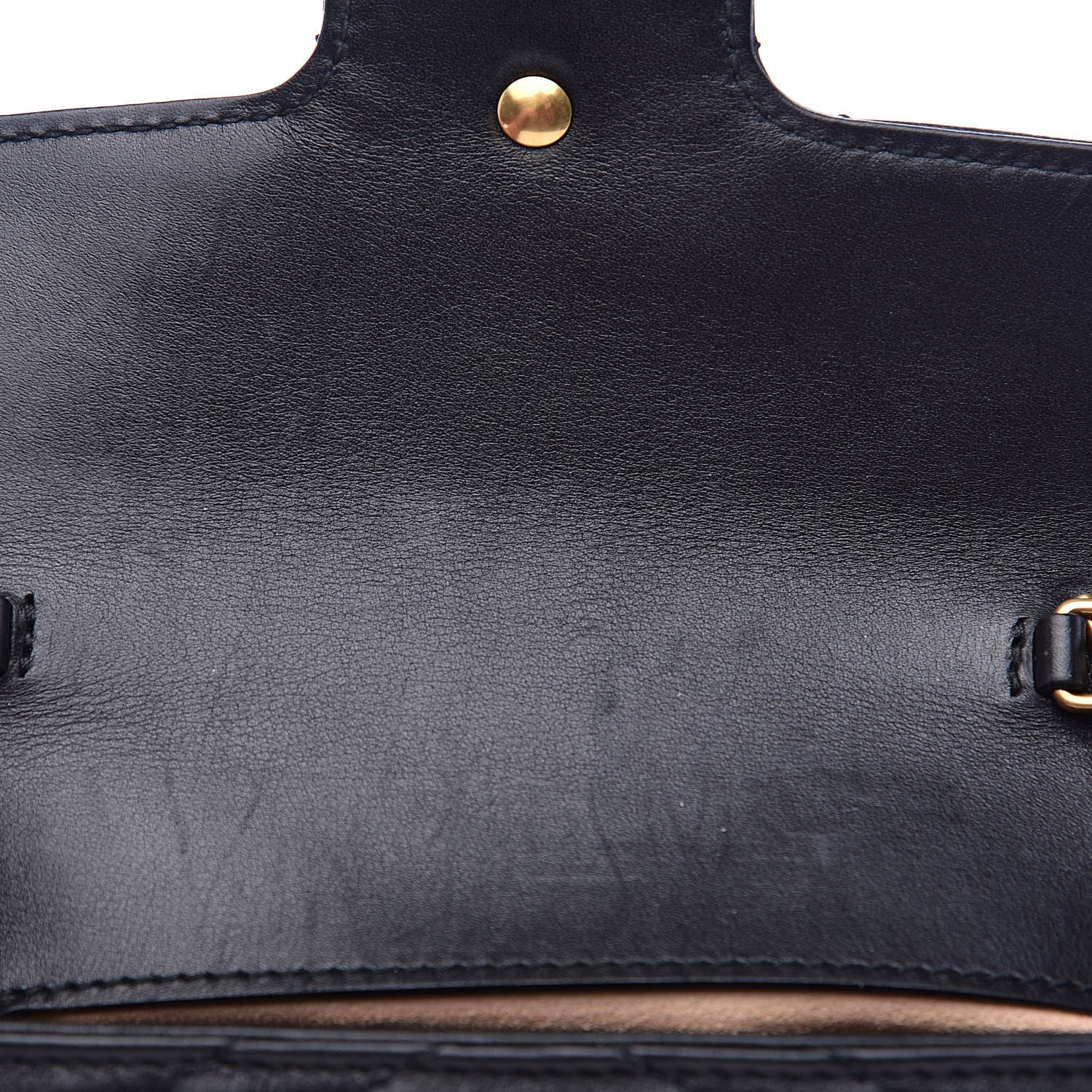 Gucci Calfskin Matelasse Super Mini GG Marmont Shoulder Bag Black 14 of 14