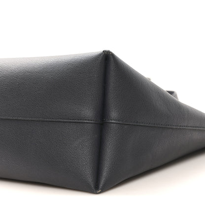 Saint Laurent Calfskin Large Shopping Tote Navy 11 of 12