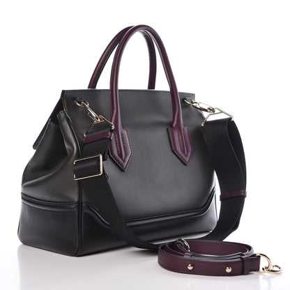 Versace Vitello Large Palazzo Empire Bag Burgundy Army Black 3 of 7