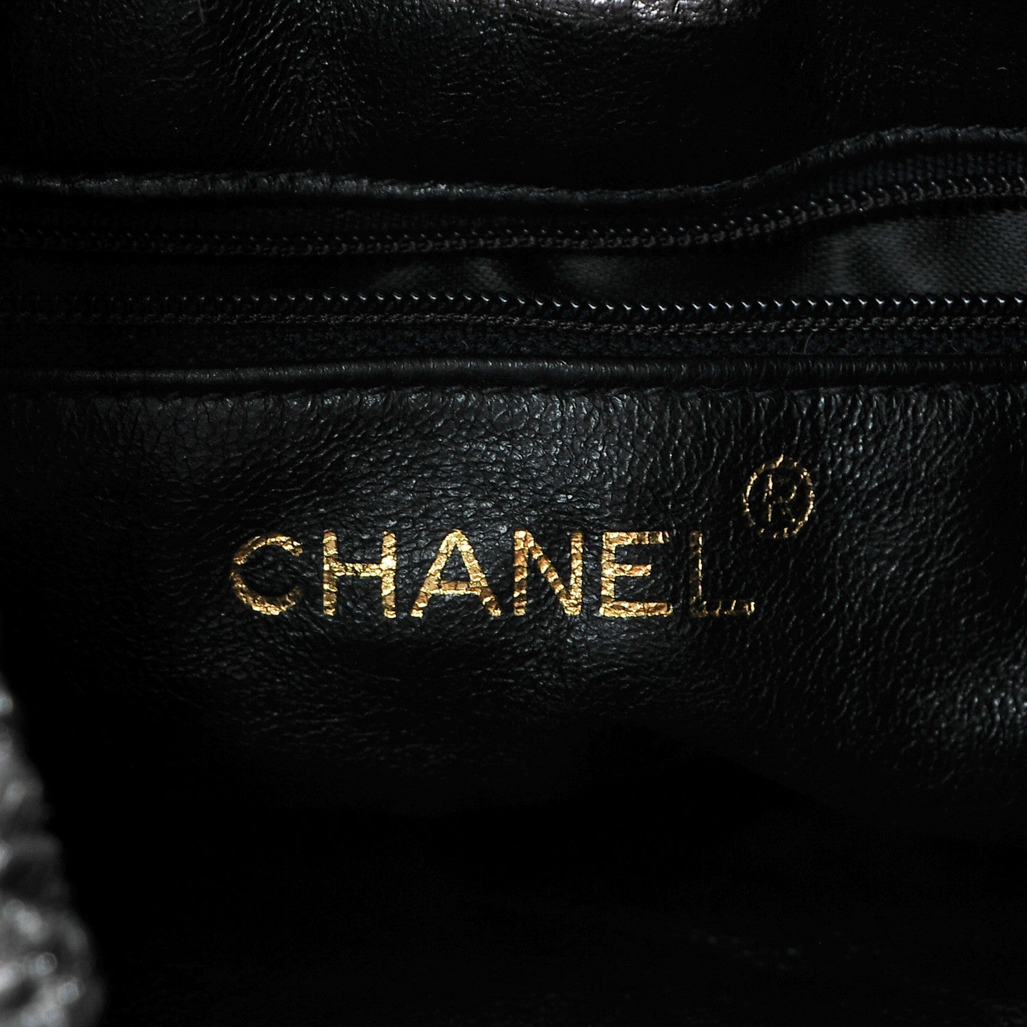 Chanel Metallic Lambskin Drawstring Pouch Bag Dark Silver 6 of 8