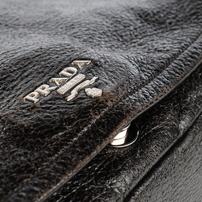 Prada Cervo Lux Chain Flap Ebano 5 of 9