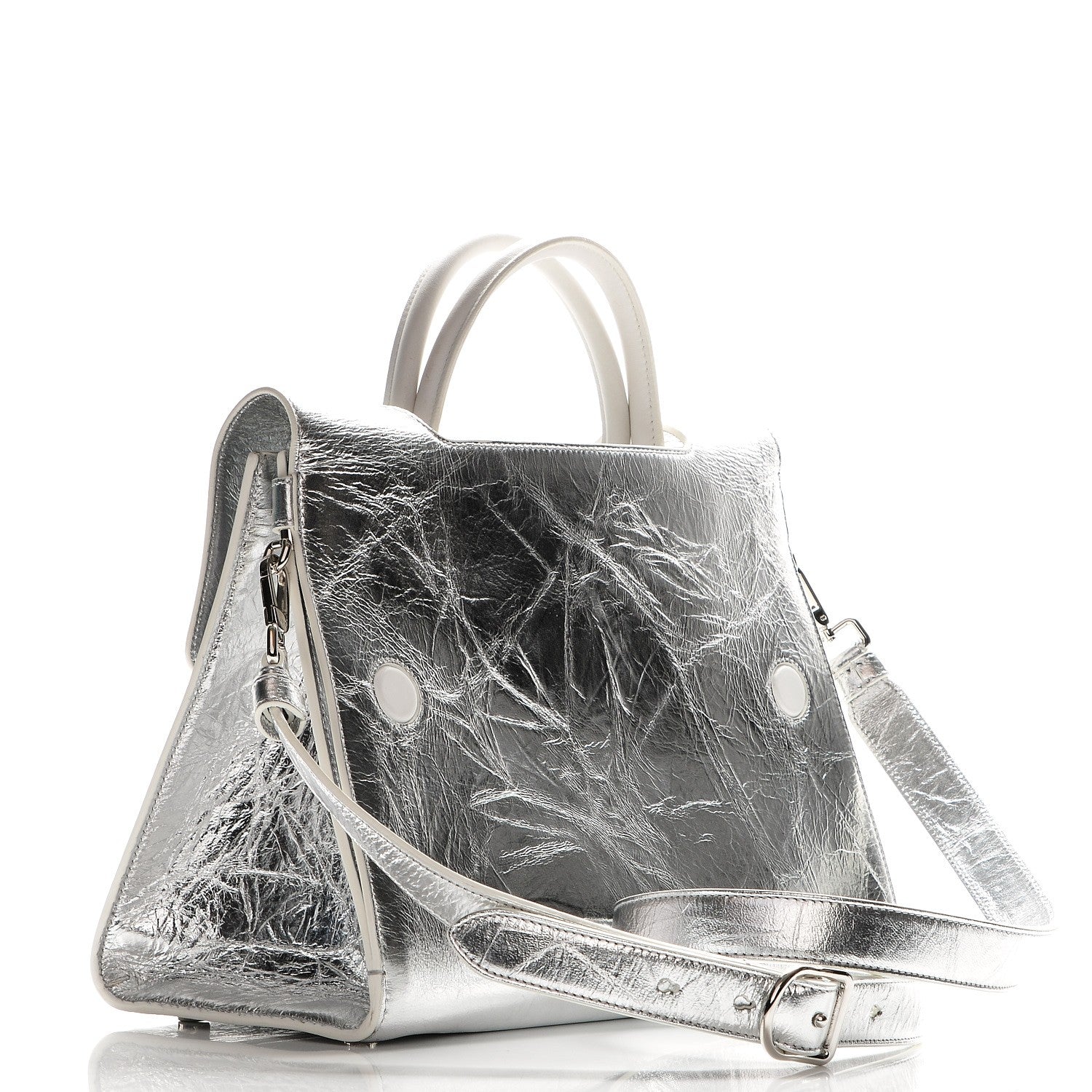 Christian Dior Metallic Calfskin Medium Diorever Flap Silver 8 of 16
