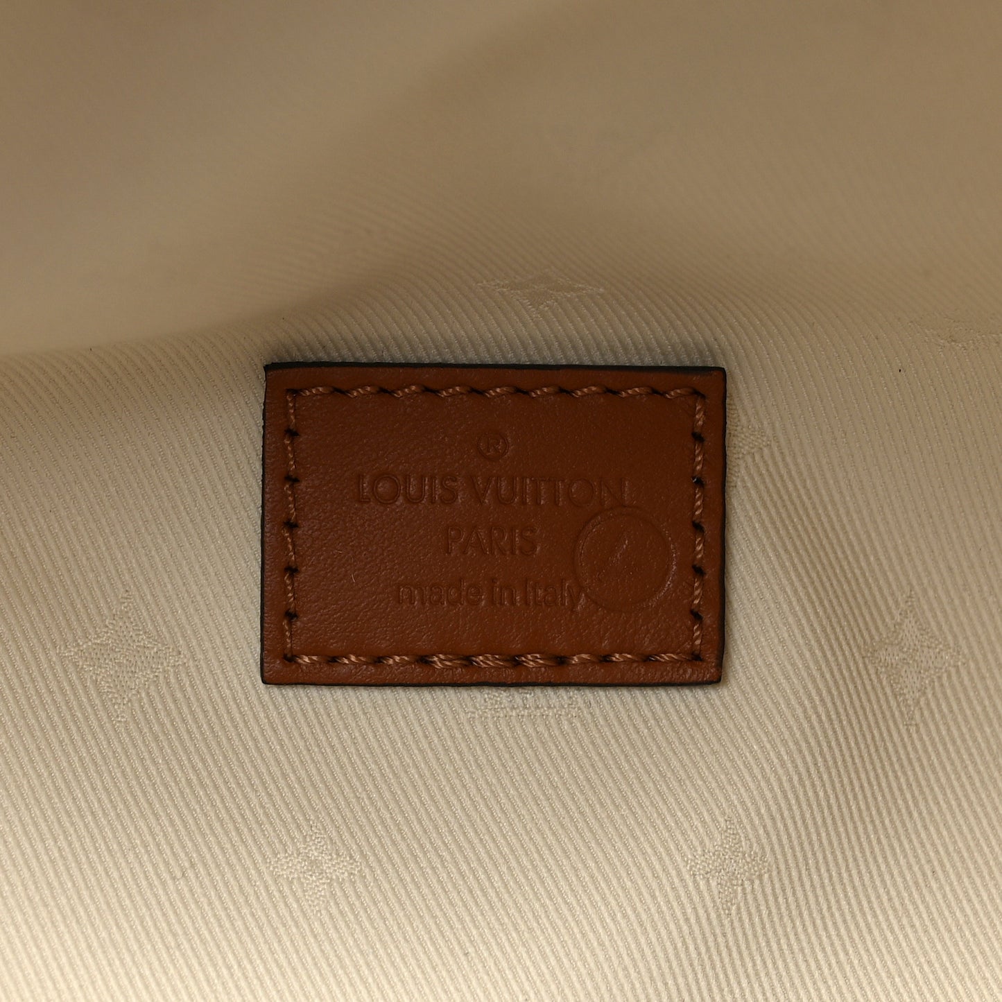 Shearling Monogram LV Ski Bumbag Cream Brown