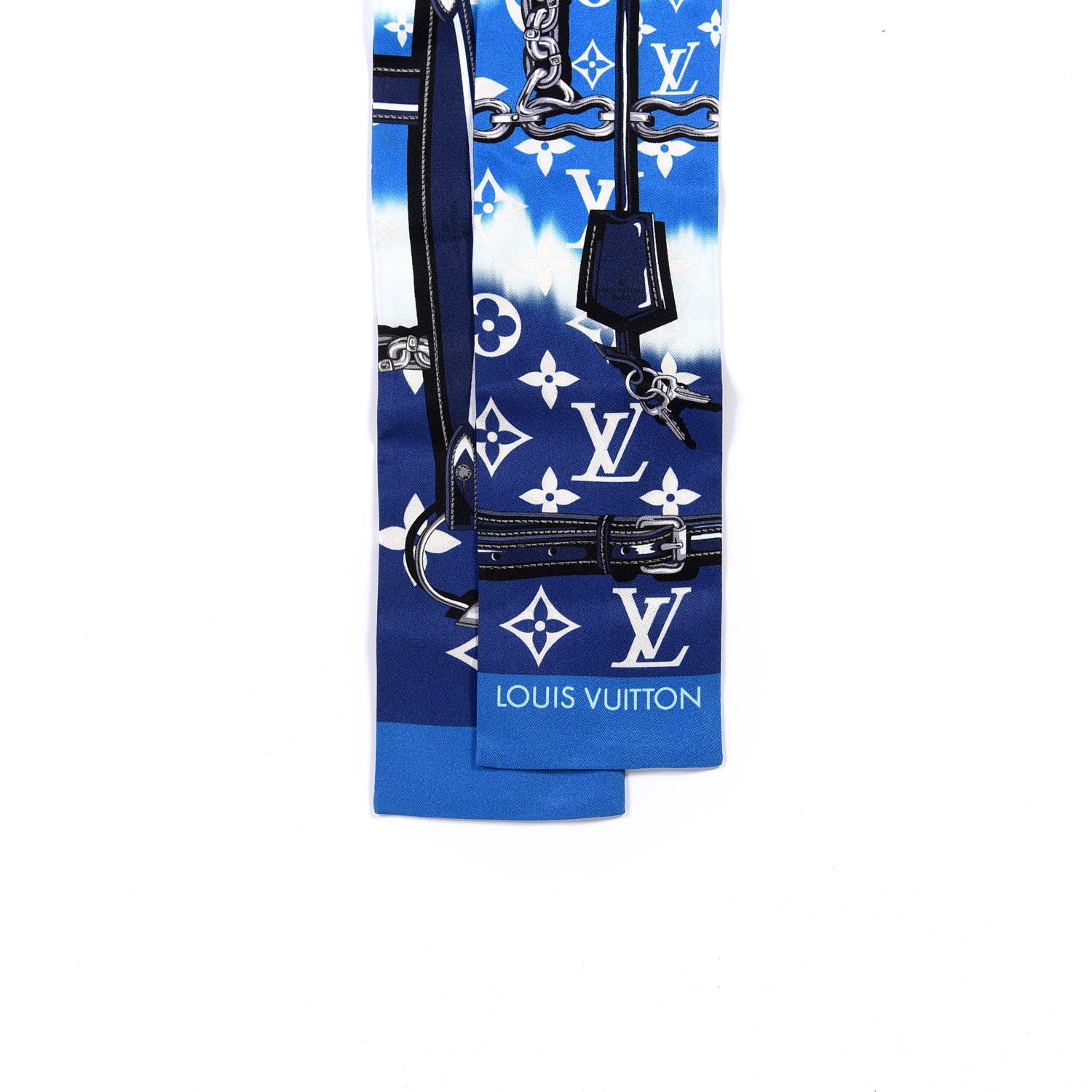 Louis Vuitton Silk Monogram Escale Confidential Bandeau Blue 2 of 2
