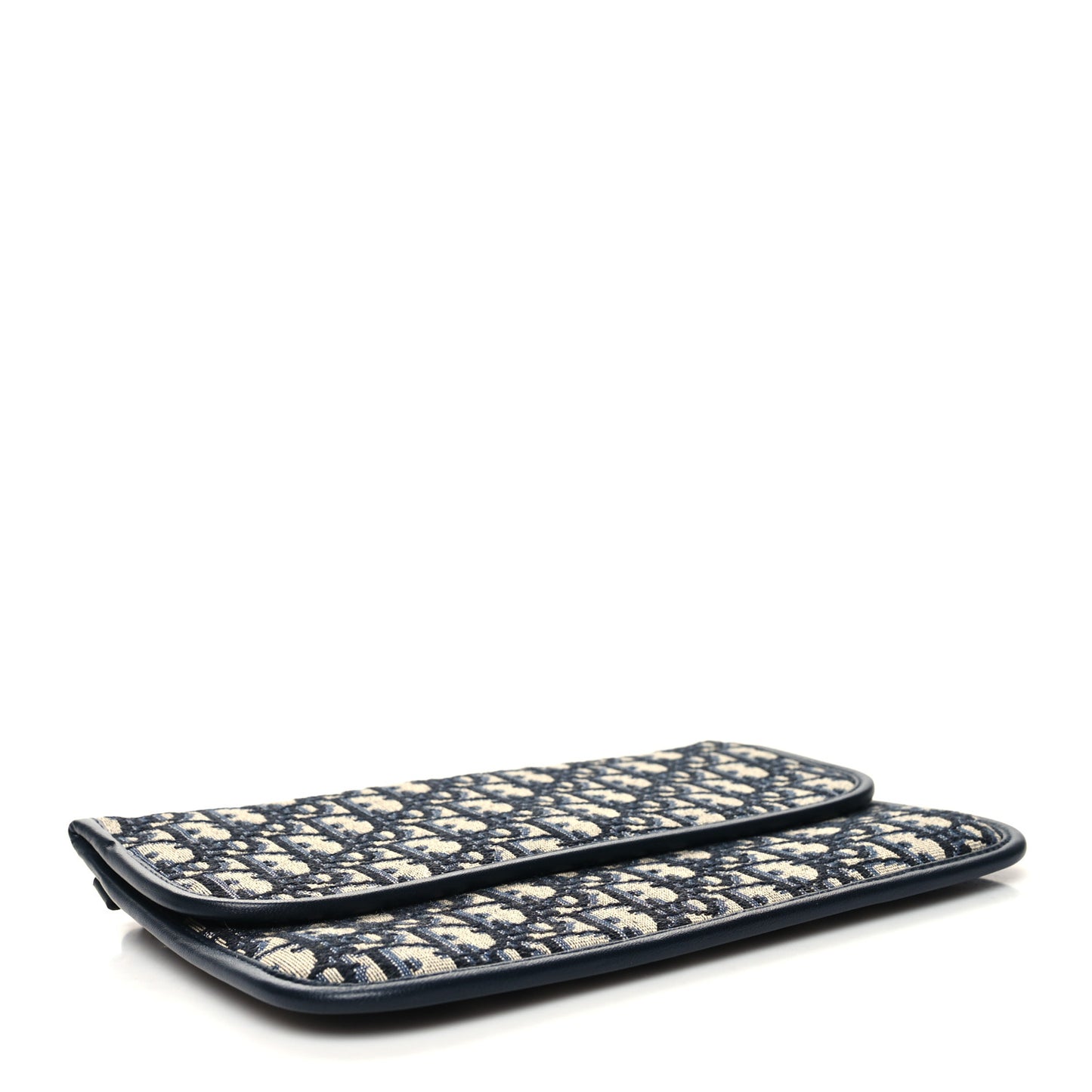 Oblique Flap Pouch Clutch Blue