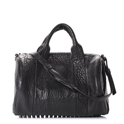 Alexander Wang Pebbled Lambskin Rocco Black Silver Hardware 1 of 8
