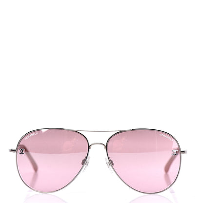 Chanel CC Aviator Sunglasses 4189-T-Q Pink 2 of 8