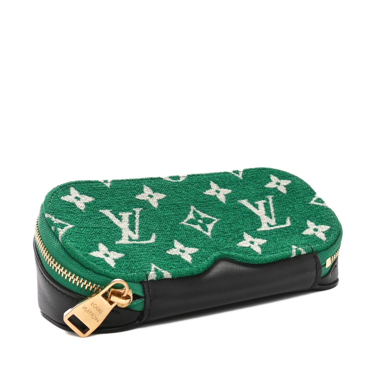 Louis Vuitton Jacquard Velvet Monogram LV Match Sunglasses Case GM Vert 4 of 9