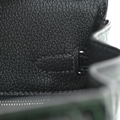 Hermes Shiny Niloticus Crocodile Birkin 25 Vert Fonce 22 of 32